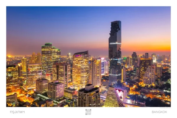 Skyline Sunset, Poster, A1 Large 61cm x 91 cm (24in x 36in)