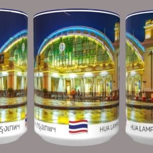 Hua Lamphong Station, Bangkok at night.