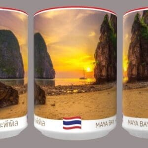 Maya Bay, Ko Phi Phi Lee sunset mug.