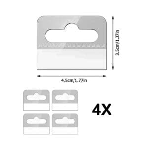 Four adhesive hang tags.